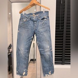 NSF STRAIGHT SLOUCH JEANS COLOR: BLUE SIZE: 27